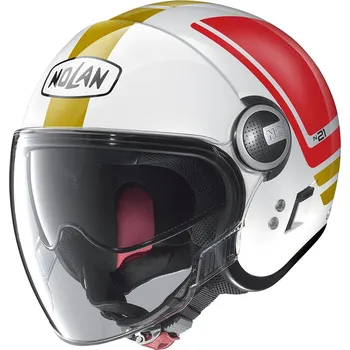 Helma na motorku Moto helma Nolan N21 Visor Flybridge Metal White 67 Bílá XS