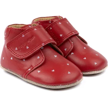 Dětská sálová obuv POM POM Dětské kožené bačkůrky se suchým zipem pro první krůčky Heart Pom Pom® Beginners™ Velikost: 25