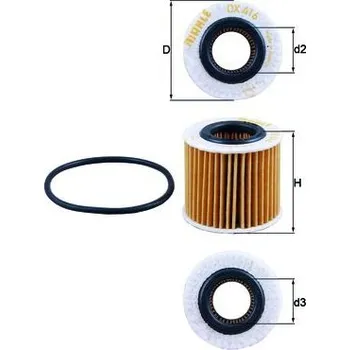 Olejový filtr Olejový filtr MAHLE ORIGINAL OX 416D1