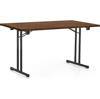 Psací stůl Skládací stůl 140 x 80 cm, černá podnož, dub silverjack