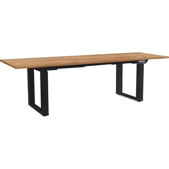 Psací stůl Výškově nastavitelný stůl OfficeTech Strong 240 x 80 cm, černá podnož, dub kraft