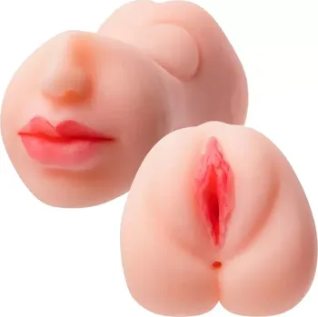 Oboustranný masturbátor pro muže 3v1 - umělá vagína, anál a orál