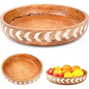 Dřevěná mísa košík na ovoce zeleninu saláty svačiny pokrmy jídla 2,5 l