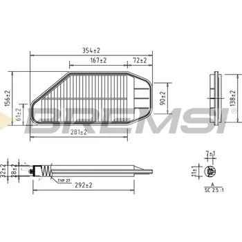 Vzduchový filtr Vzduchový filtr BREMSI FA0637