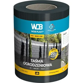 Příslušenství pro plot Plotová páska BASIC LINE 19 cm x 35 m + spony Barva: Černá RAL 9005