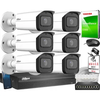 IP kamera Sada IP monitoringu 6x IPC-HFW3541T-ZAS-27135-S2 5Mpx Dahua