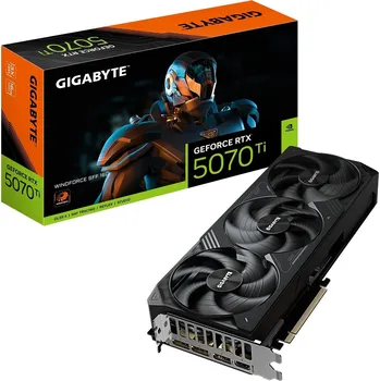 Grafická karta Gigabyte GeForce RTX 5070 Ti Windforce 16 GB (GV-N507TWF3-16GD)