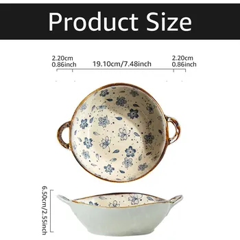 Keramická miska na polévku s uchy 700 ml | polévková miska, kuchyňské nádobí - Styl A