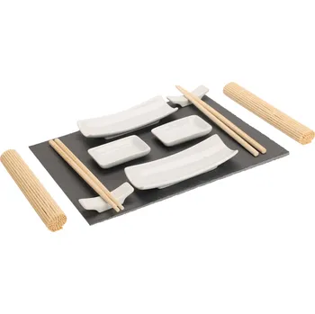 H&L Sushi set ZenStyle 11 ks – porcelán, bambus, dárkové balení