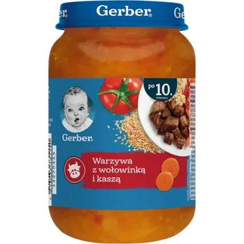 Dětská výživa Gerber Příkrm pro děti Zelenina s hovězím masem a kroupami 10 m+ 190 g