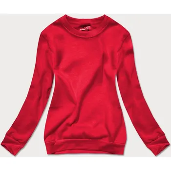 Dámská mikina Červená dámská tepláková mikina se stahovacími lemy (W01-18) odstíny červené L (40)