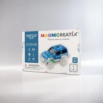 ostatní stavebnice Magnetické Stavebnice ZÁVODNÍ AUTODRÁHA MODRÁ MAGNICREATIX