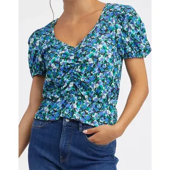 Dámská halenka Orsay halenka modrá (Dámský květovaný top Orsay, doprava zdarma)