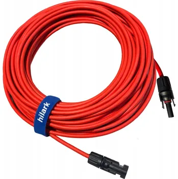 Napájecí kabel PRODLUŽOVACÍ KABEL SOLÁRNÍ FOTOVOLTAICKÝ ČERVENÝ S KONEKTORY MC4 PRO PANELY 1x4mm2 5m