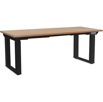 Psací stůl Výškově nastavitelný stůl OfficeTech Strong 180 x 80 cm, černá podnož, dub