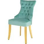 2SET židle CASTLE S RUKOJETÍ světle modrá samet
