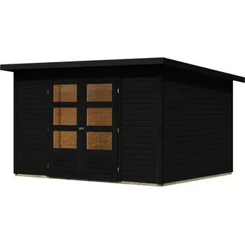 Zahradní stavba dřevěný domek KARIBU STOCKACH 5 (11503) černý LG4445