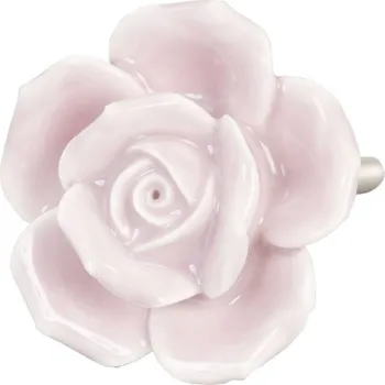Dveřní kování Keramická úchytka Růže růžová