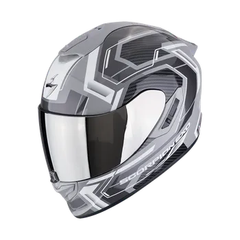 Helma na motorku Moto přilba SCORPION EXO-1400 EVO II AIR LINART šedo/bílá XXL