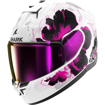 Helma na motorku SHARK D-SKWAL 3 MAYFER Bílá-Fialová-Šedá XS