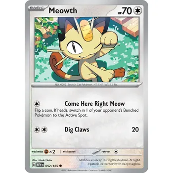 Karetní hra Meowth MEW 052/165