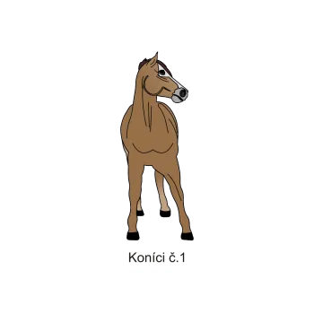 Informační tabulka Samolepky OZNAČENÍ TŘÍD - Koníci č.1 8504-86