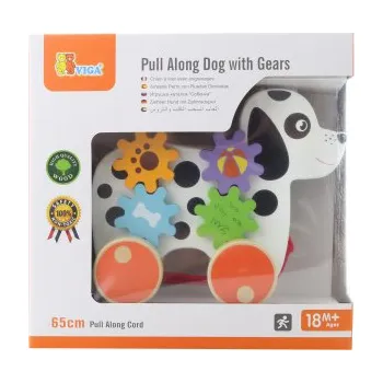 Dřevěná hračka Viga tahačka pes