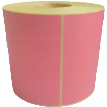 Samolepící etiketa Termo etikety 80x50 mm, 1000 ks, RŮŽOVÉ (růžové)