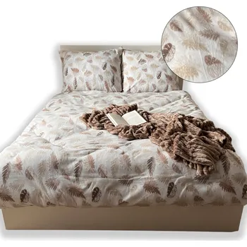 Povlečení Sada povlečení Mack z fleece fleece 160x200 cm se zipem, motiv listí