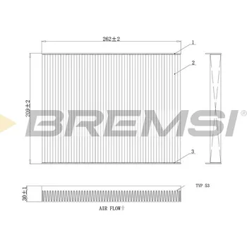 Kabinový filtr Filtr vzduchu v interiéru BREMSI FC0880