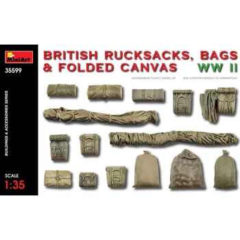 Plastikový model 1/35 British Rucksacks, Bags & Folded Canvas WWII