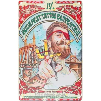 Plechová cedule DEKORATIVNÍ KOVOVÁ CEDULE TATTOO 20 X 30 CM 002