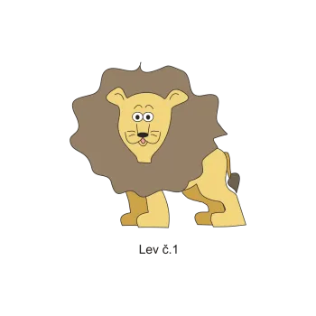 Informační tabulka Samolepky OZNAČENÍ TŘÍD - Lvíčata č.1 8504-106