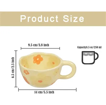 Keramický ručně tvarovaný hrnek na čaj a kávu | stylový hrnek, keramické nádobí - Pomerančový květ