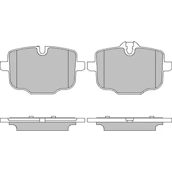 Brzdová destička Sada brzdových destiček, vždy 4 kusy v sadě MOTAQUIP LVXL1685