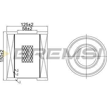 Vzduchový filtr Vzduchový filtr BREMSI FA1071