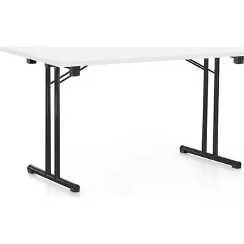 Psací stůl Skládací stůl 140 x 80 cm, černá podnož, bílá