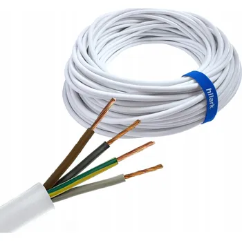 elektrický kabel Kabel H05VV-F 4x1,5 POLWINIT OWY prodlužovací šňůra LANKO cl 5 bílý 10 m