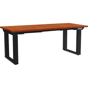 Psací stůl Výškově nastavitelný stůl OfficeTech Strong 180 x 80 cm, černá podnož, třešeň