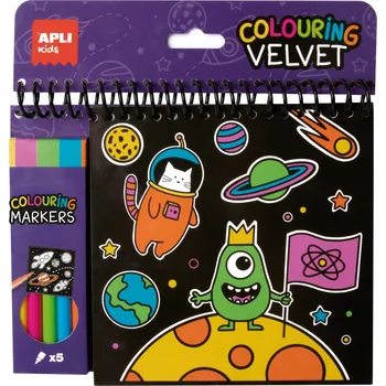 omalovánky Sametové omalovánky s fixami Apli Kids