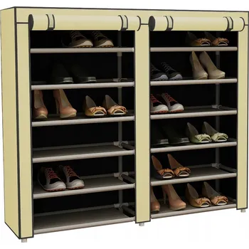 Šatní skříň Látková turistická skříň na boty a věci, béžová