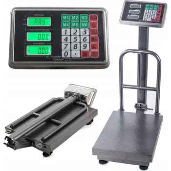 Zabezpečení domácnosti ELEKTRONICKÁ OBCHODNÍ VÁHA S PLATOFORMOU A OPĚRKOU, 100 kg, LCD, ODOLNÁ