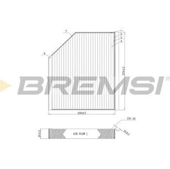 Kabinový filtr Filtr vzduchu v interiéru BREMSI FC0406C