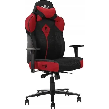 Herní židle Herní křeslo KRAKEN KETO látkové černo-červené