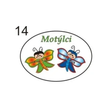 Informační tabulka Samolepky OZNAČENÍ TŘÍD - Motýlci č.14 8502-39