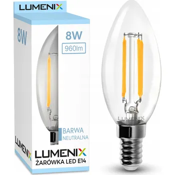 Žárovka Žárovka E14 LED FILAMENT 8W NEUTRÁLNÍ SVÍČKA 960