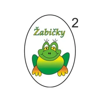 Informační tabulka Samolepky OZNAČENÍ TŘÍD - Žabičky č.2 8504-34