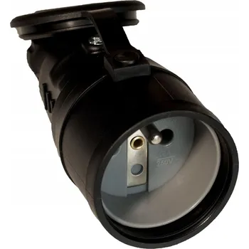 Elektrická zásuvka Elektrická Zásuvka hermetická Viplast černá