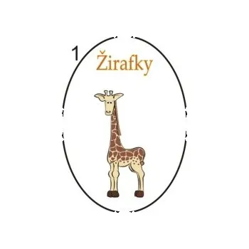 Informační tabulka Samolepky OZNAČENÍ TŘÍD - Žirafky č.1 8504-50