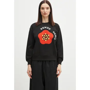 Dámská mikina Bavlněná mikina Kenzo dámská, černá barva, vzorovaná, FF52SW1894MF.99J, S, 99X